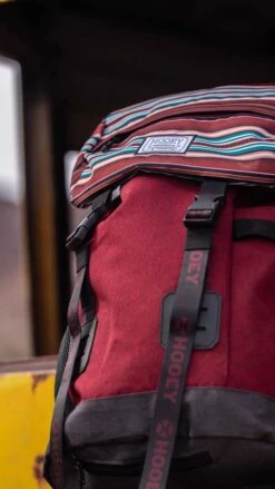 "Topper" Hooey Backpack Maroon W/Serape Pattern W/Black Accents -Hooey Brands 1800064