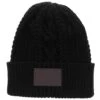 HOOey "Ladies Beanie" Black W/ Leather Patch -Hooey Brands 2052BK