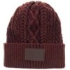 HOOey "Ladies Beanie" Maroon W/ Leather Patch -Hooey Brands 2052MA