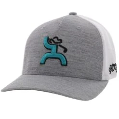 HOOey "Golf" Grey/White Flexfit Hat
