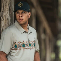 HOOey "The Weekender" Tan W/Nomad Pattern Shirt -Hooey Brands 2R5A1515