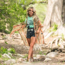 HOOey "Honky Tonk Dreams" Mint W/Black Logo T-shirt -Hooey Brands 2R5A5429