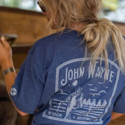 HOOey "John Wayne" Navy T-shirt -Hooey Brands 2R5A6930
