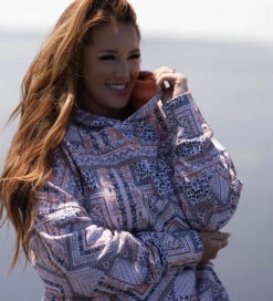 HOOey "Roomy" Pink /Black Multi Pattern Hoody -Hooey Brands 2R5A7872