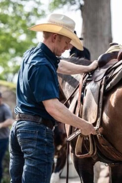 HOOey "Sol" Navy Short Sleeve Pearl Snap Shirt -Hooey Brands 2R5A9459