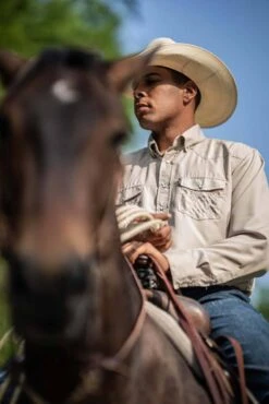 HOOey "Sol" Tan Long Sleeve Pearl Snap Shirt -Hooey Brands 2R5A9714