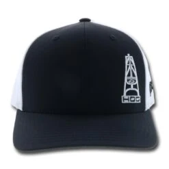 HOOey "HOG" Black/White Hat -Hooey Brands 3029T BKWHfront 25293.1550276808.1280.1280