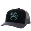 HOOey "Strap" Roughy Black/Grey Hat -Hooey Brands 4031T BKGY02