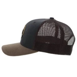 HOOey "Strap" Charcoal/ Brown W/Roughy Circle Patch Hat -Hooey Brands 4031T CHBR05