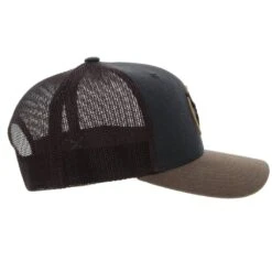 HOOey "Strap" Charcoal/ Brown W/Roughy Circle Patch Hat -Hooey Brands 4031T CHBR13