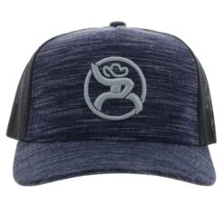 HOOey "Roughy 2.0" Navy/Black W/Grey Circle Logo Hat -Hooey Brands 4031T NVBK01