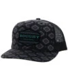 HOOey "Tribe" Black W/ Aztec Print Hat -Hooey Brands 4040T BK02