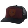 HOOey "Roughy" Maroon / Black Snapback Hat -Hooey Brands 4042T MABK
