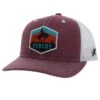HOOey "Punchy" Maroon/White Hat 10 HOOey "Punchy" Maroon/White Hat -Hooey Brands 5027T MAWH02