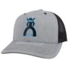 HOOey "Punchy" Embroidered Logo, Grey Hat -Hooey Brands 5028T GYBK02