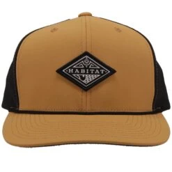 HOOey "Graphite" Tan/Black W/black & White Diamond Patch Hat -Hooey Brands 6011T TNBK01 1