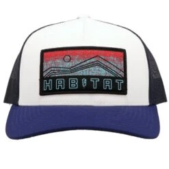 HOOey "Habitat" White / Navy Hat -Hooey Brands 6012T WHNV01
