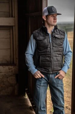 "Hooey Packable Vest" Black -Hooey Brands BK1 1802