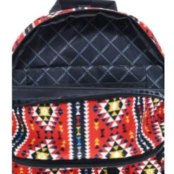 "Rockstar" Aztec Red/Black Hooey Backpack 7 "Rockstar" Aztec Red/Black Hooey Backpack -Hooey Brands BP042BKRD DETAIL