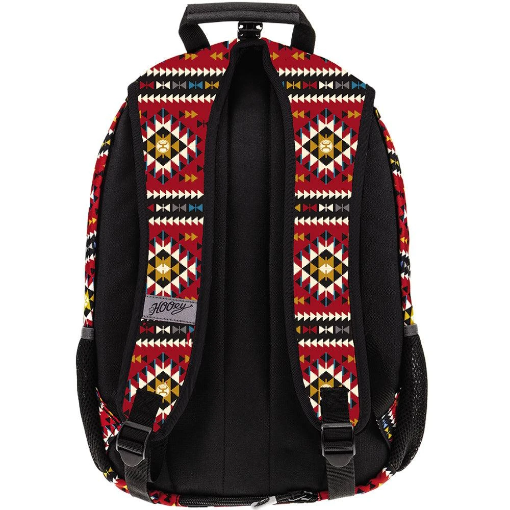 "Rockstar" Aztec Red/Black Hooey Backpack 2 "Rockstar" Aztec Red/Black Hooey Backpack - Image 2