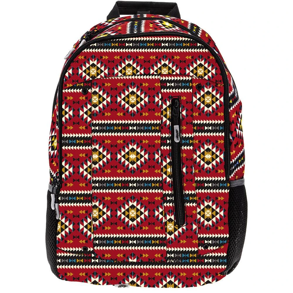 "Rockstar" Aztec Red/Black Hooey Backpack 1 "Rockstar" Aztec Red/Black Hooey Backpack