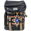 "Topper" Hooey Backpack Black/Orange Aztec Pattern W/Black & Mustard Accents -Hooey Brands BP053ORBK 01