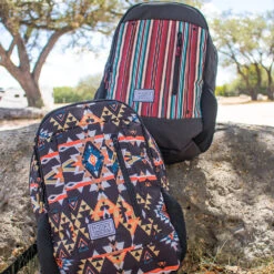 "Rockstar" Hooey Backpack Black/Orange Aztec W/Black -Hooey Brands Backpack 19
