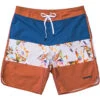 HOOey Youth "Shaka" Blue/Orange W/ Floral Pattern Board Shorts -Hooey Brands HB2021BLOR front white a8256bc5 1c5b 4dc3 98cf 9eec1c825fa2