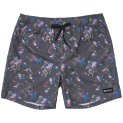 HOOey Youth "Bigwake" Black W/Space Cowboy Pattern Board Shorts