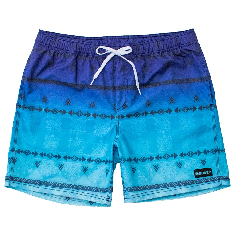 HOOey Youth "Bigwake" Blue/Teal Ombre Pattern Board Shorts 1 HOOey Youth "Bigwake" Blue/Teal Ombre Pattern Board Shorts