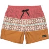 HOOey "Bigwake" Red/Orange W/Aztec Pattern Board Shorts -Hooey Brands HB2022RDORFront