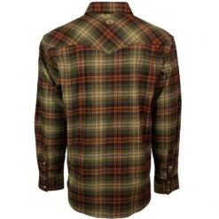 HOOey "Men's Flannels" Green/Orange -Hooey Brands HF1002GROR B