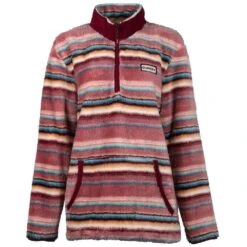 HOOey Youth "Girls Fleece Pullover" Pink/Stripe