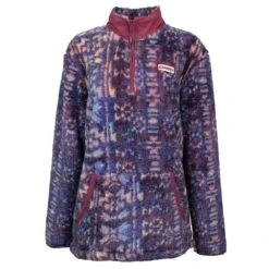 HOOey "Ladies Fleece Pullover" Purple/Aztec