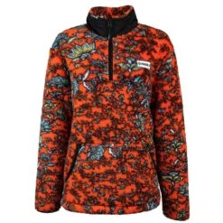 HOOey Youth "Girls Fleece Pullover" Red/Floral