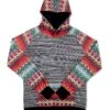 HOOey Youth "SIERRA" Black/Aztec Hoody -Hooey Brands HH050BK nodrawstring