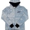 HOOey Youth "RIO" - Blue Print Hoody -Hooey Brands HH053BL nodrawstring