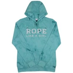 HOOey Rope Like A Girl Turquoise Hoody