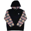 HOOey "Summit" Black W/Red & Tan Aztec Pattern Hoody -Hooey Brands HH1191BKRD