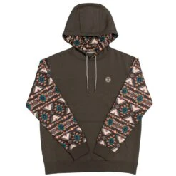 HOOey "Summit" Brown W/Aztec Hoody