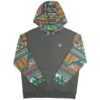 HOOey Youth "Roughy Summit" Charcoal/Orange Hoody -Hooey Brands HH1191CHOR Y