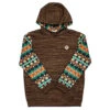 HOOey Youth "Summit" Brown/Aztec Hoody -Hooey Brands HH1192BR Y