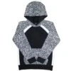 HOOey Youth "Savannah" Black W/ White Cheetah Print Hoody -Hooey Brands HH1197BKWH Y