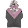 HOOey "Berkley" Aztec/Purple/Charcoal Chevron Pattern Hoody