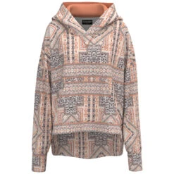 HOOey "Roomy" Pink /Black Multi Pattern Hoody