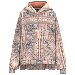 HOOey Youth "Roomy" Pink /Black Multi Pattern Hoody