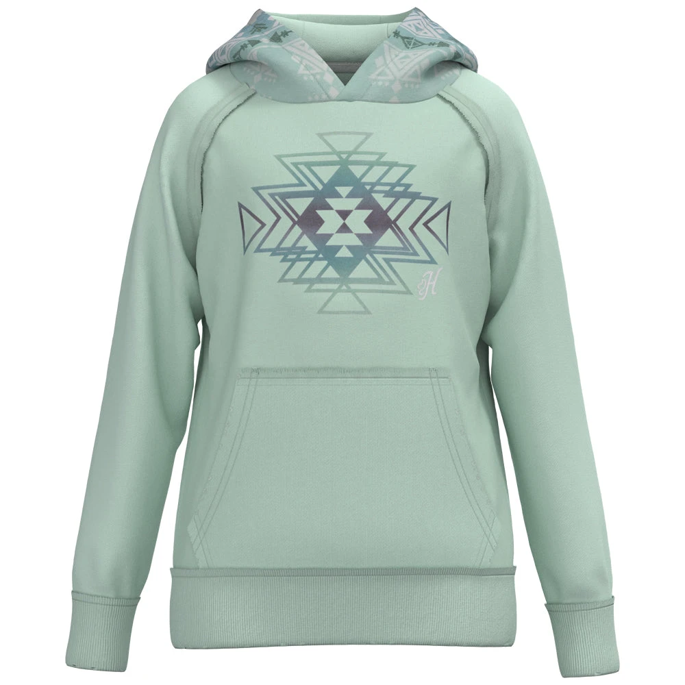 HOOey Youth "Chaparral" Hoody Teal W/Aztec 1 HOOey Youth "Chaparral" Hoody Teal W/Aztec