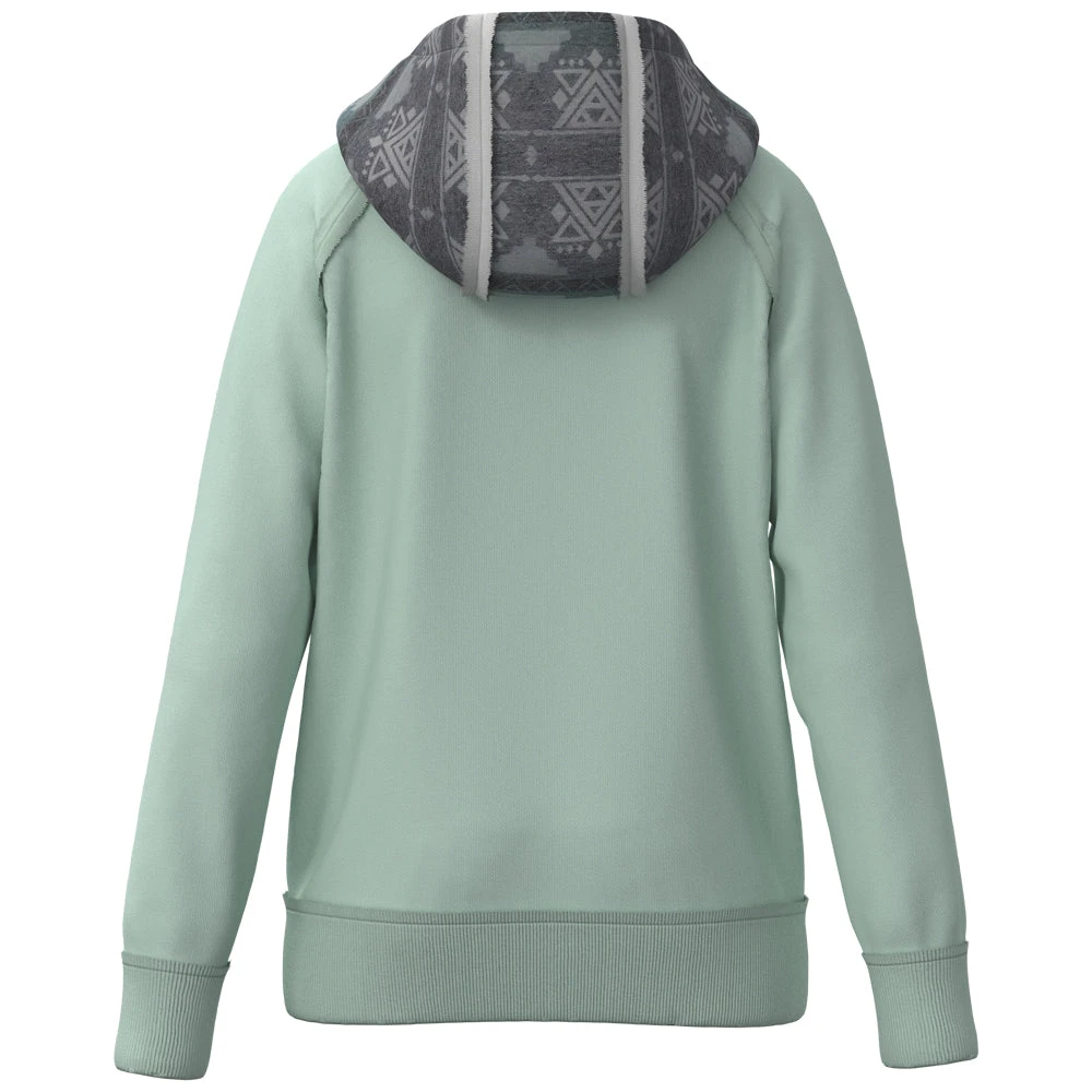 HOOey Youth "Chaparral" Hoody Teal W/Aztec 2 HOOey Youth "Chaparral" Hoody Teal W/Aztec - Image 2