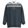 HOOey "Ridge" Hoody White/Denim W/Aztec Pattern -Hooey Brands HH23 010 D 6 29 Custom View 1