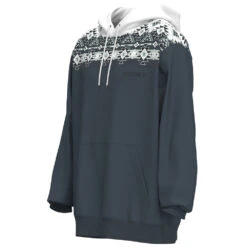 HOOey "Ridge" Hoody White/Denim W/Aztec Pattern -Hooey Brands HH23 010 D 6 29 Custom View 2